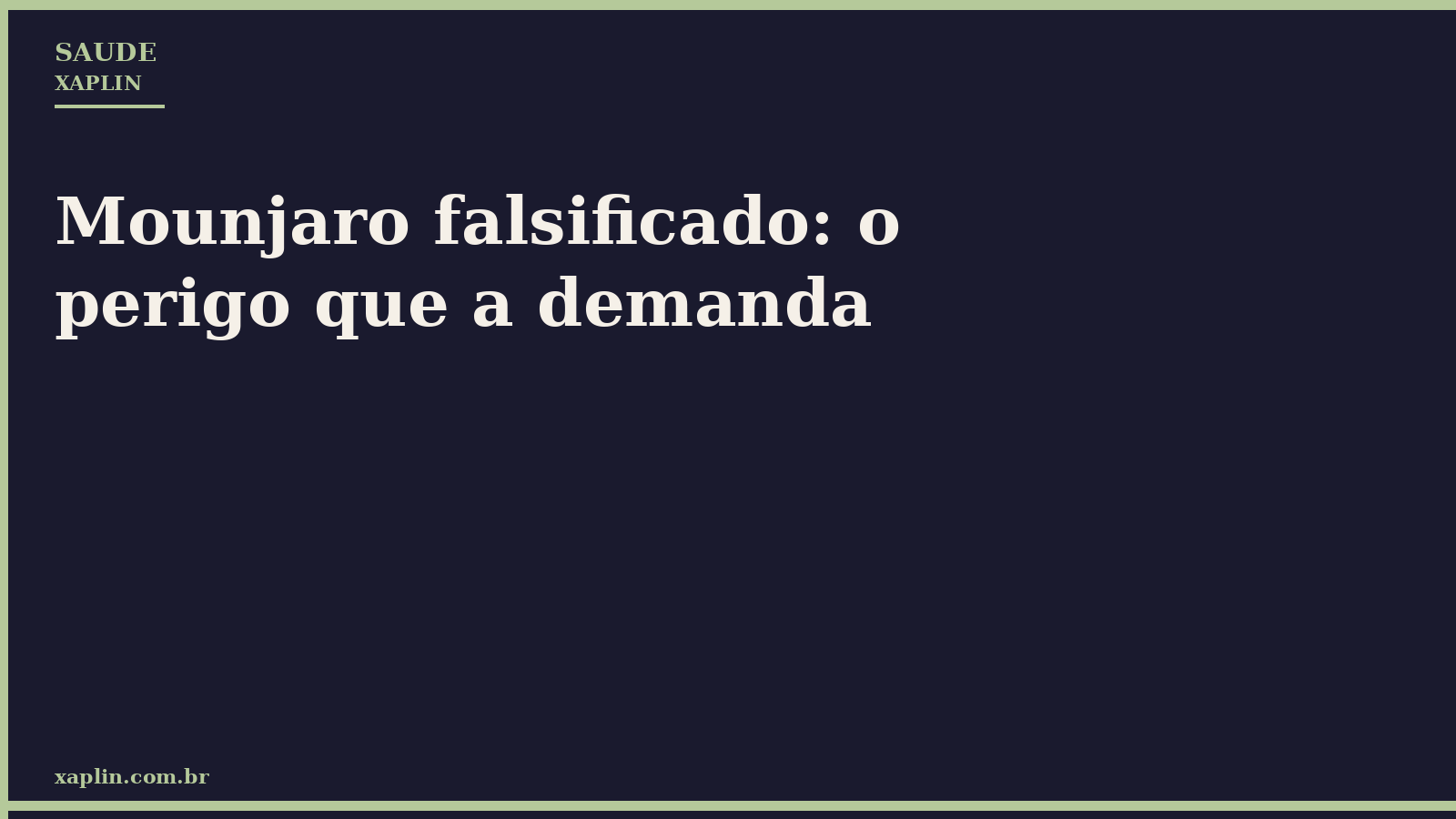 Mounjaro falsificado: o perigo que a demanda