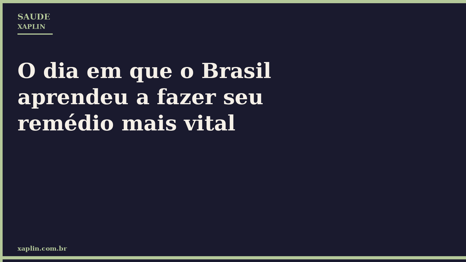 O dia em que o Brasil aprendeu a fazer seu remédio mais vital