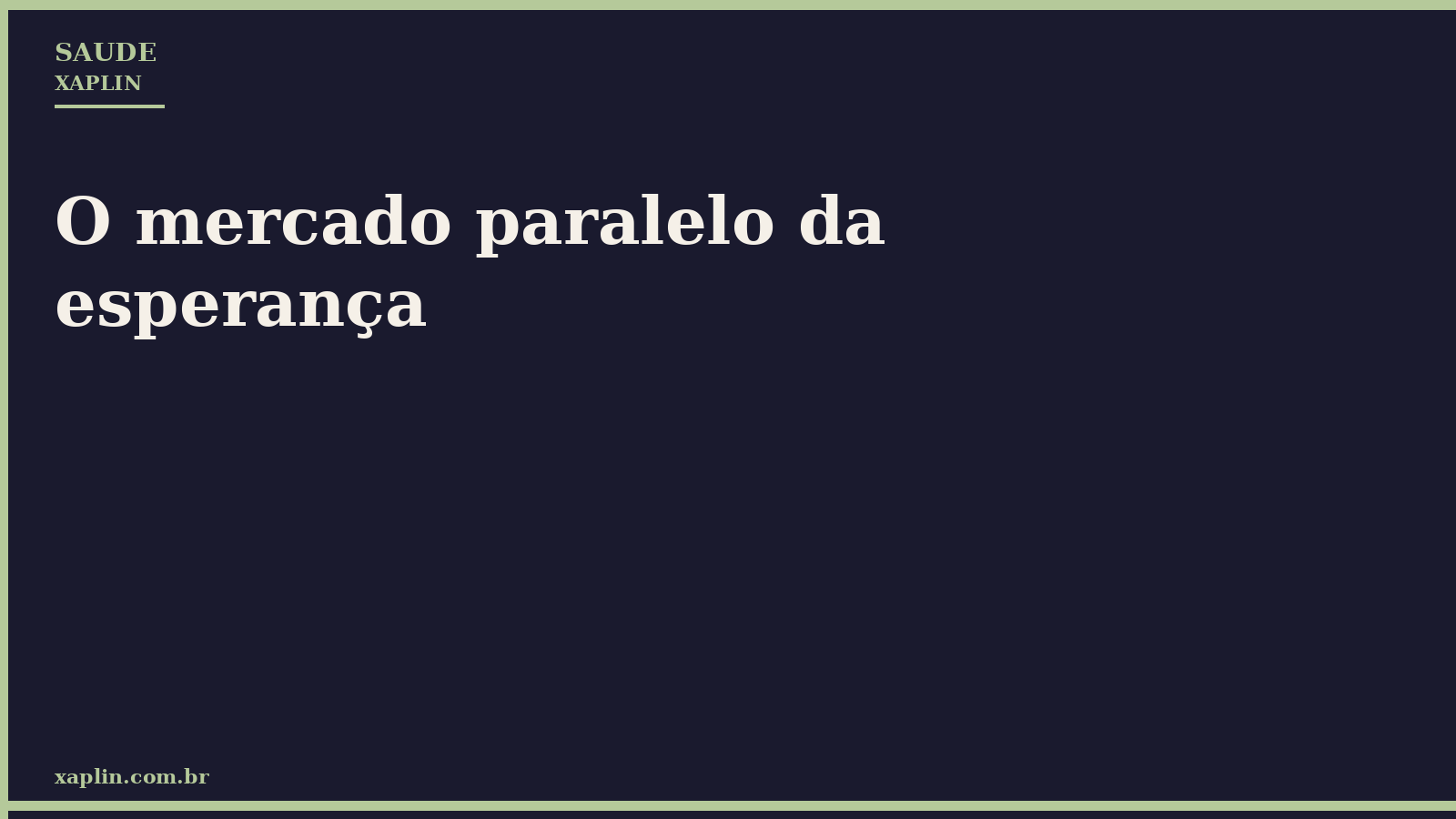 O mercado paralelo da esperança