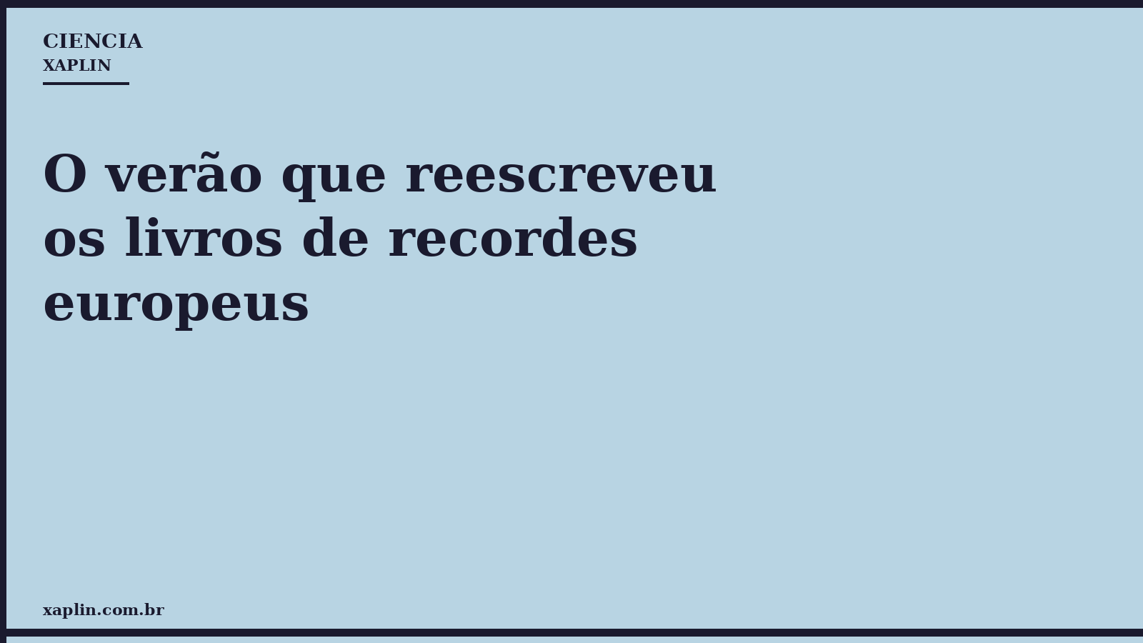 O verão que reescreveu os livros de recordes europeus