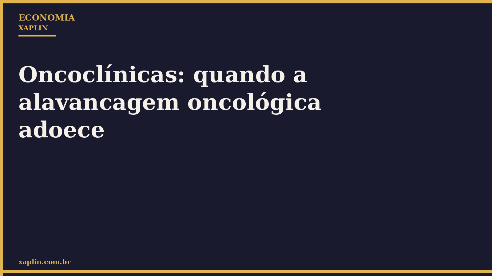 Oncoclínicas: quando a alavancagem oncológica adoece