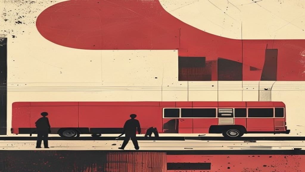 Ilustração editorial: Acidente entre ônibus e caminhão deixa um morto na Dutra