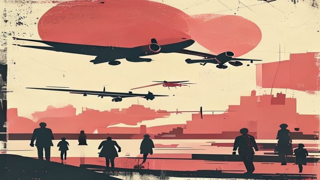 Ilustração editorial: Aeronave da Aerolíneas Argentinas colide com drone no Rio de Janeiro