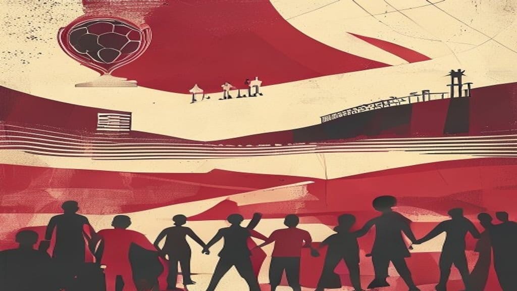 Ilustração editorial: Casa Branca defende seleção argentina por faixa sobre Malvinas