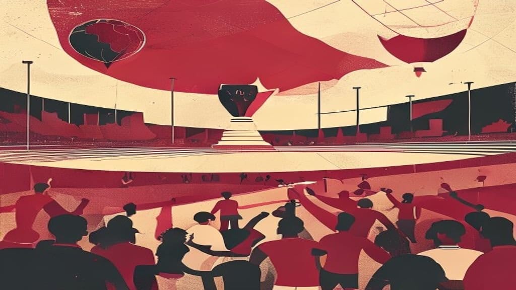Ilustração editorial: Colômbia vence Gana e preenche estádio com torcedores imigrantes