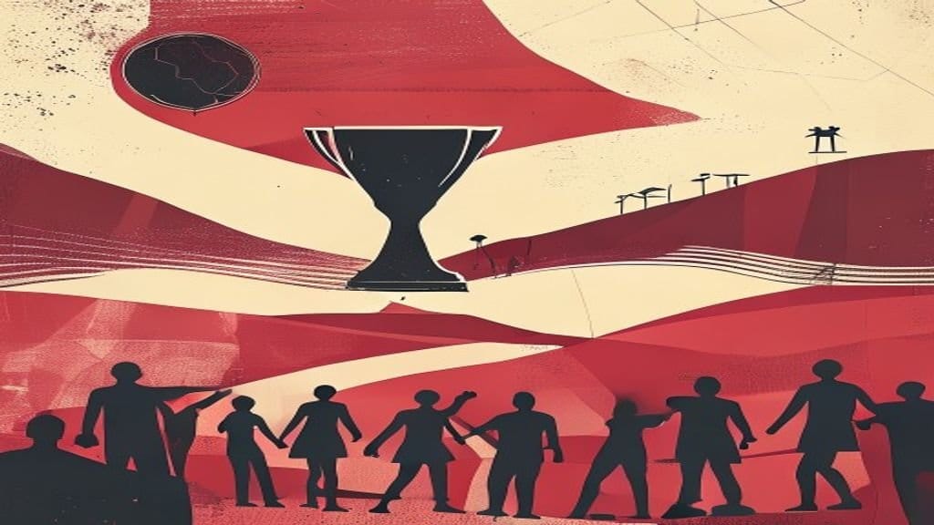 Ilustração editorial: Copa de 2026 acumula polêmicas em arbitragem até oitavas de final