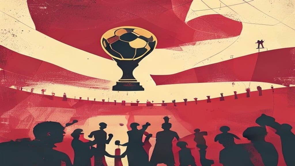 Ilustração editorial: Copa muda disputa pela Bola de Ouro com Messi e Mbappé em destaque