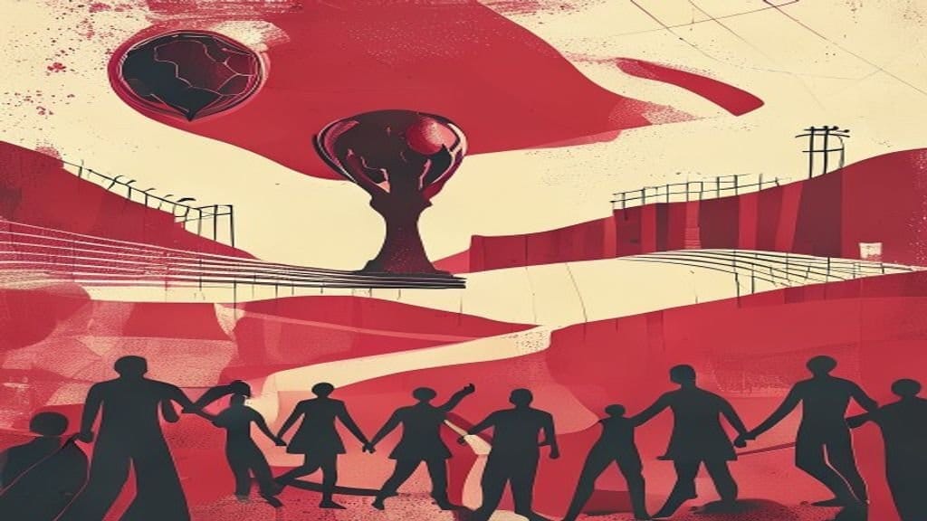 Ilustração editorial: Crise na Fifa por projeto de venda ameaça Infantino, diz TV inglesa