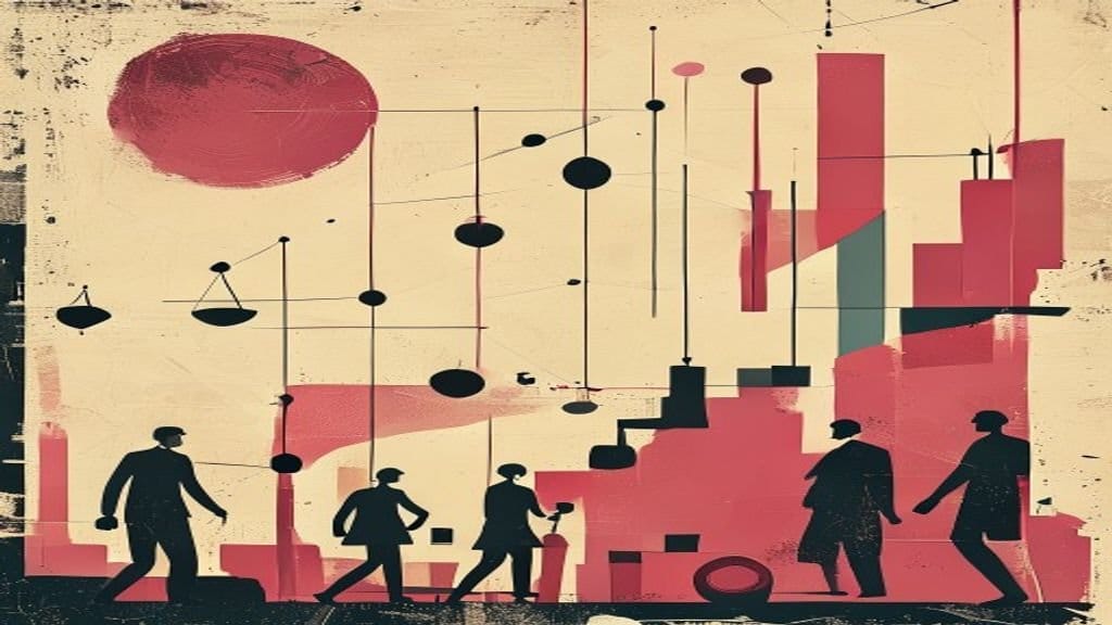 Ilustração editorial: Desemprego nos EUA cai a 4,2% apesar de criação de vagas fraca
