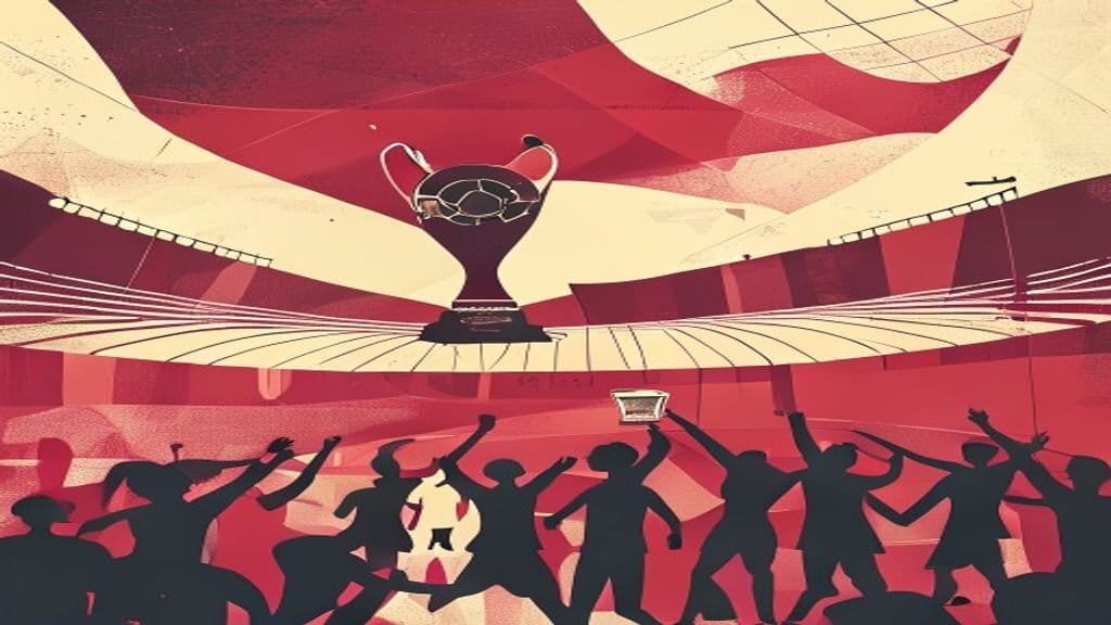 Ilustração editorial: Espanha vence Argentina e é campeã da Copa do Mundo 2026
