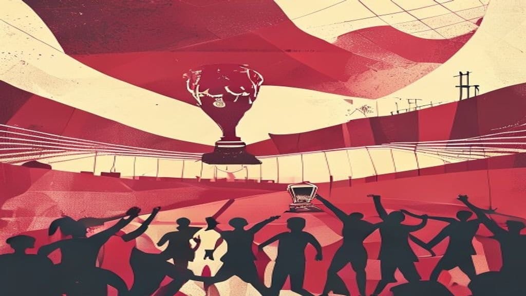 Ilustração editorial: Espanha vence Argentina por 1 a 0 e é campeã da Copa do Mundo 2026