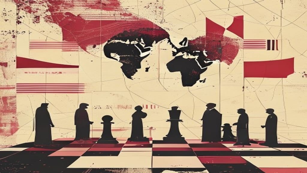Ilustração editorial: EUA e Arábia Saudita assinam acordo de cooperação nuclear pacífica
