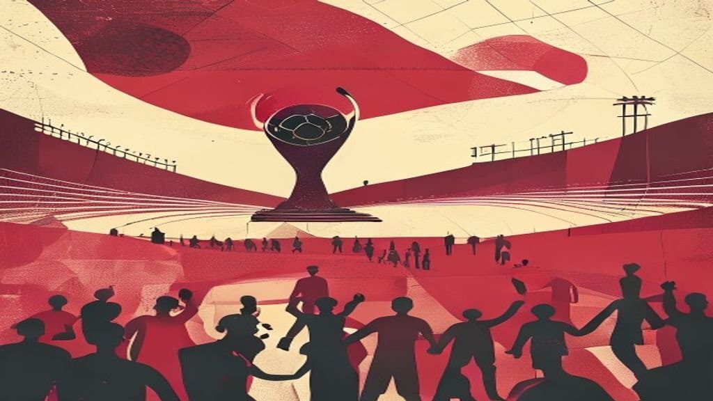 Ilustração editorial: Final da Copa do Mundo entre Espanha e Argentina divide brasileiros