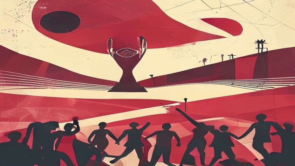 Ilustração editorial: França bate Marrocos e é primeira semifinalista da Copa 2026