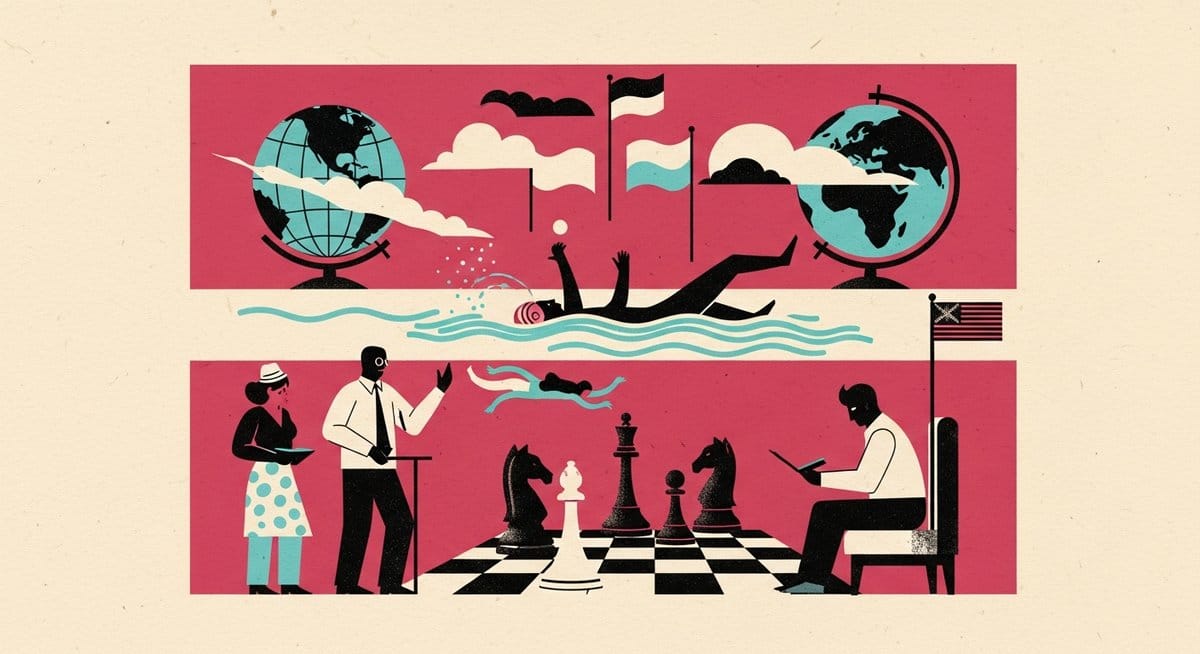 Ilustração editorial: França registra 90 mortes por afogamento durante onda de calor