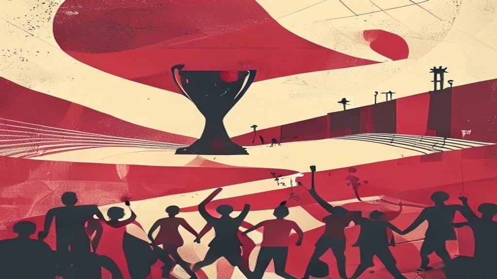 Ilustração editorial: França vence Marrocos e avança à semifinal da Copa do Mundo 2026
