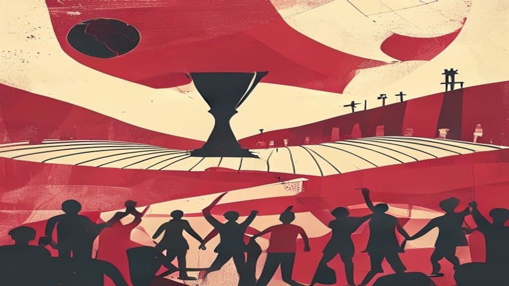 Ilustração editorial: França vence Paraguai com pênalti e avança às quartas da Copa