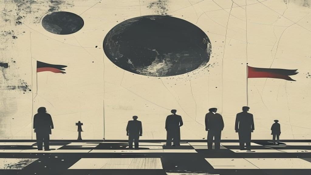 Ilustração editorial: Irã nega negociações com EUA após pausa em bombardeios