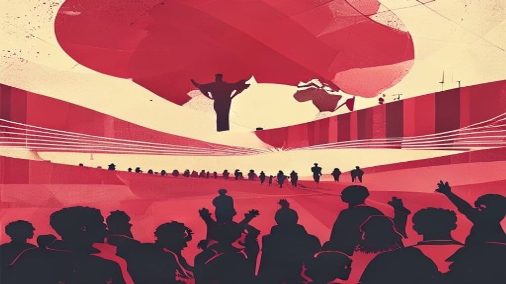 Ilustração editorial: Justin Bieber, Madonna e BTS cantam no intervalo da final da Copa 2026
