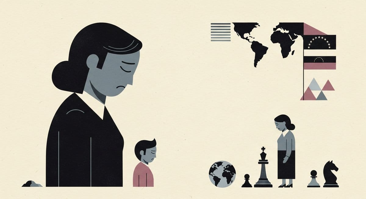 Ilustração editorial: Mãe procura filho desaparecido após terremotos na Venezuela