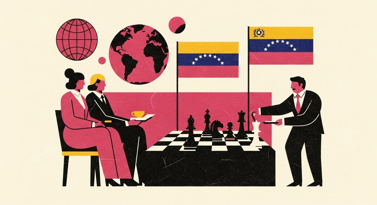 Ilustração editorial: María Corina afirma que retorno ajudaria a estabilizar Venezuela