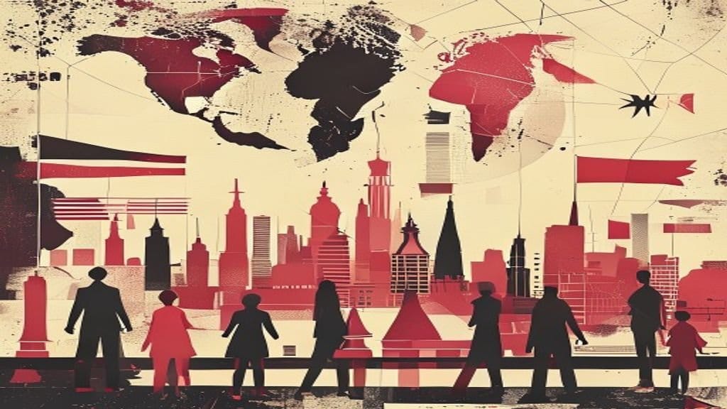 Ilustração editorial: Milhares de imigrantes chegam à cidade espanhola de Ceuta