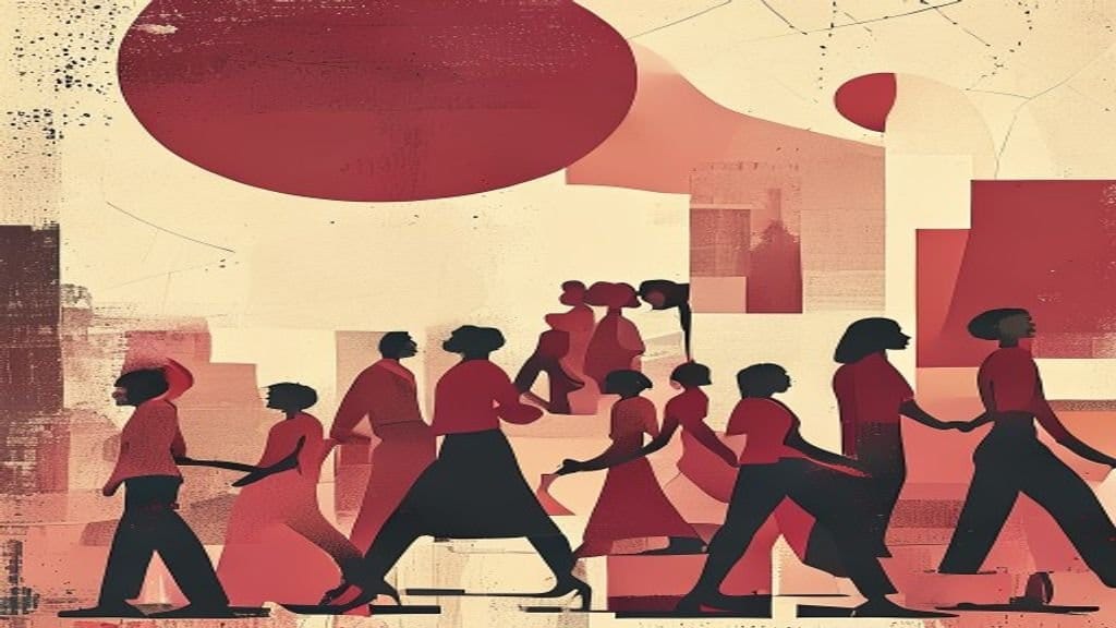 Ilustração editorial: Mulheres negras marcham no Rio por direitos e pelo bem-viver