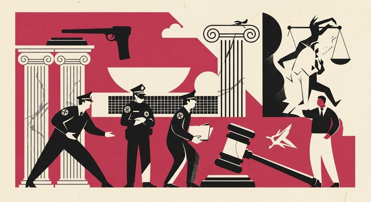 Ilustração editorial: PF faz buscas por armas na casa de Bolsonaro; nada é encontrado