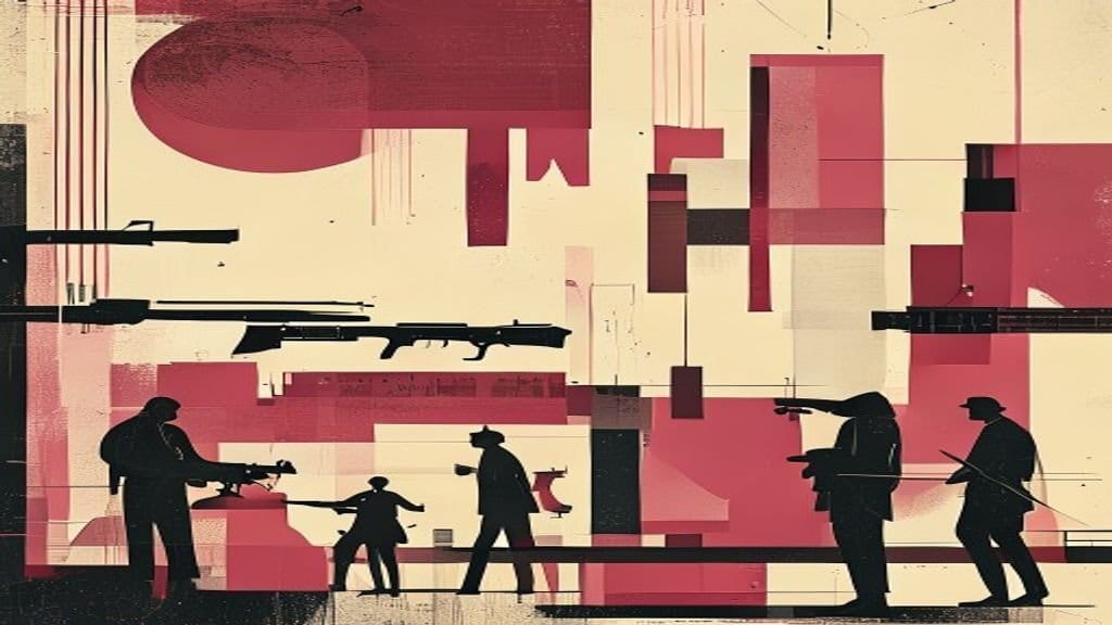 Ilustração editorial: Polícia encontra fuzil AK-47 em fábrica de drogas em Paraisópolis