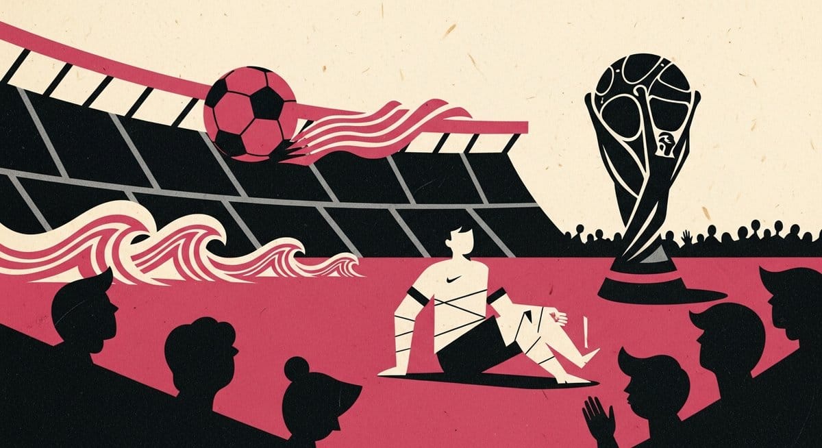 Ilustração editorial: Pulisic sofre fratura na perna em derrota dos EUA para Bélgica
