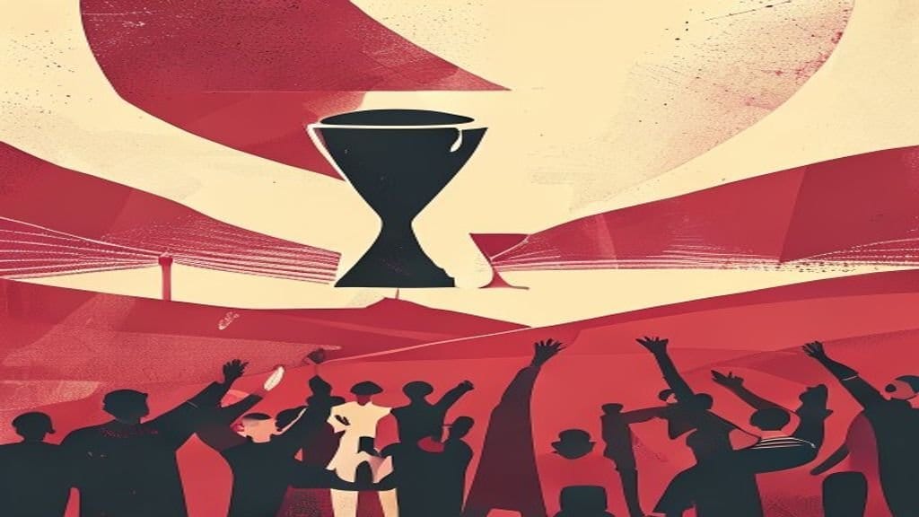 Ilustração editorial: Taça da Copa do Mundo original é devolvida à Fifa após celebração