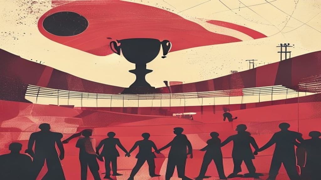 Ilustração editorial: Trump classifica Copa de 2026 como "um dos maiores eventos"