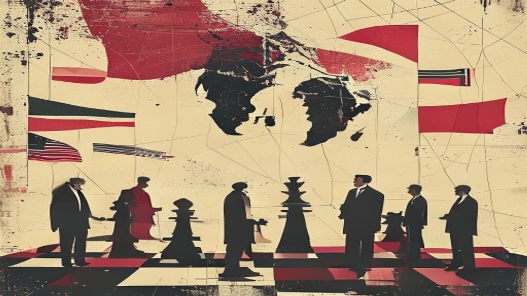 Ilustração editorial: Trump pressiona pela Groenlândia e critica aliados da Otan em cúpula