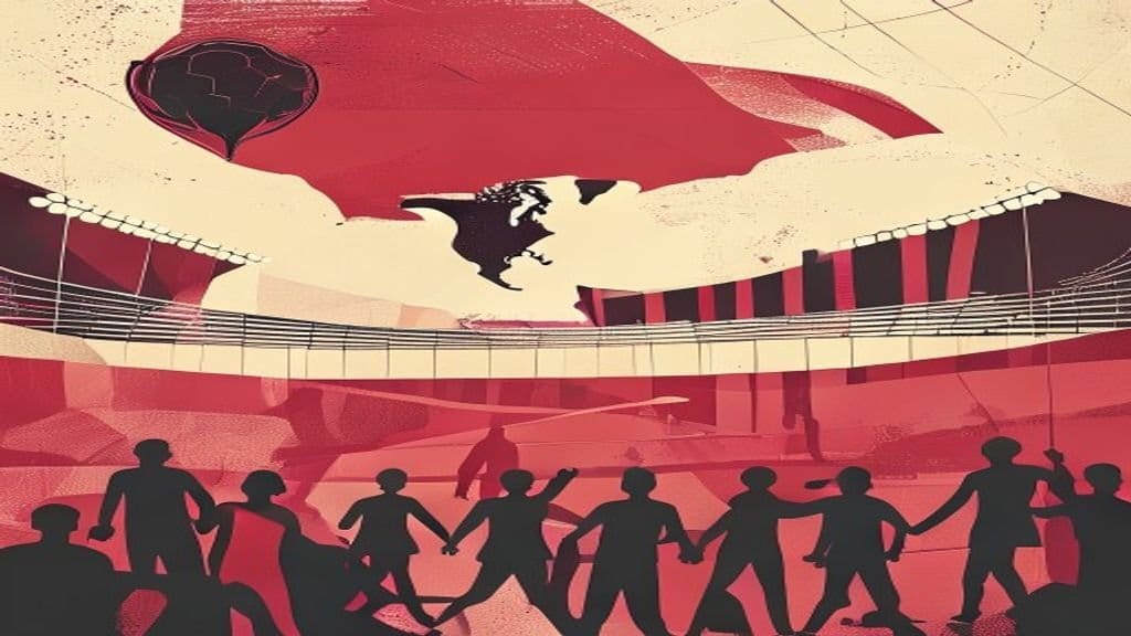 Ilustração editorial: Uefa anuncia boicote a torneios da Fifa por proposta de venda de ações