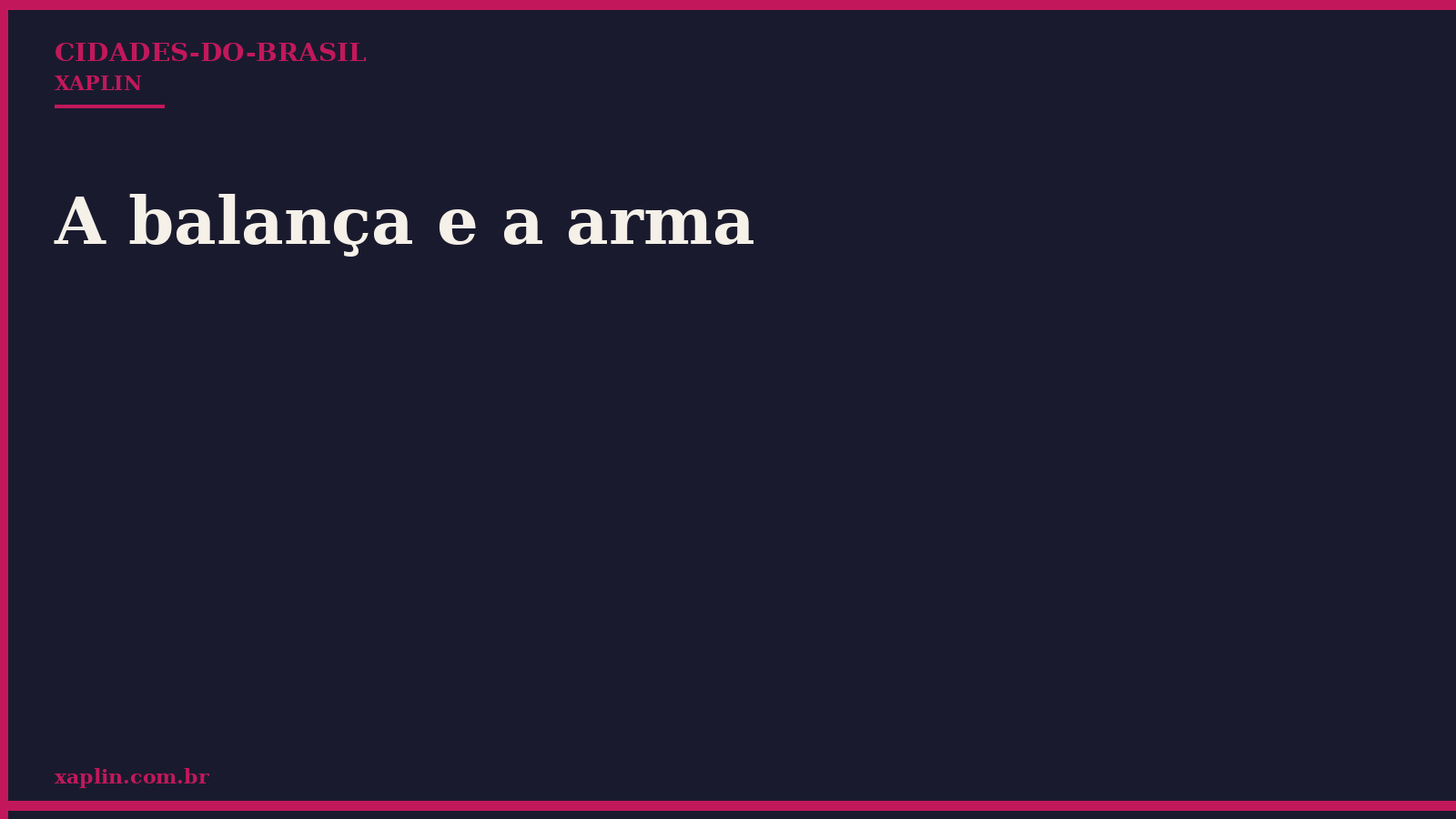 Crônica de Heitor Graça analisa poder da balança e da arma