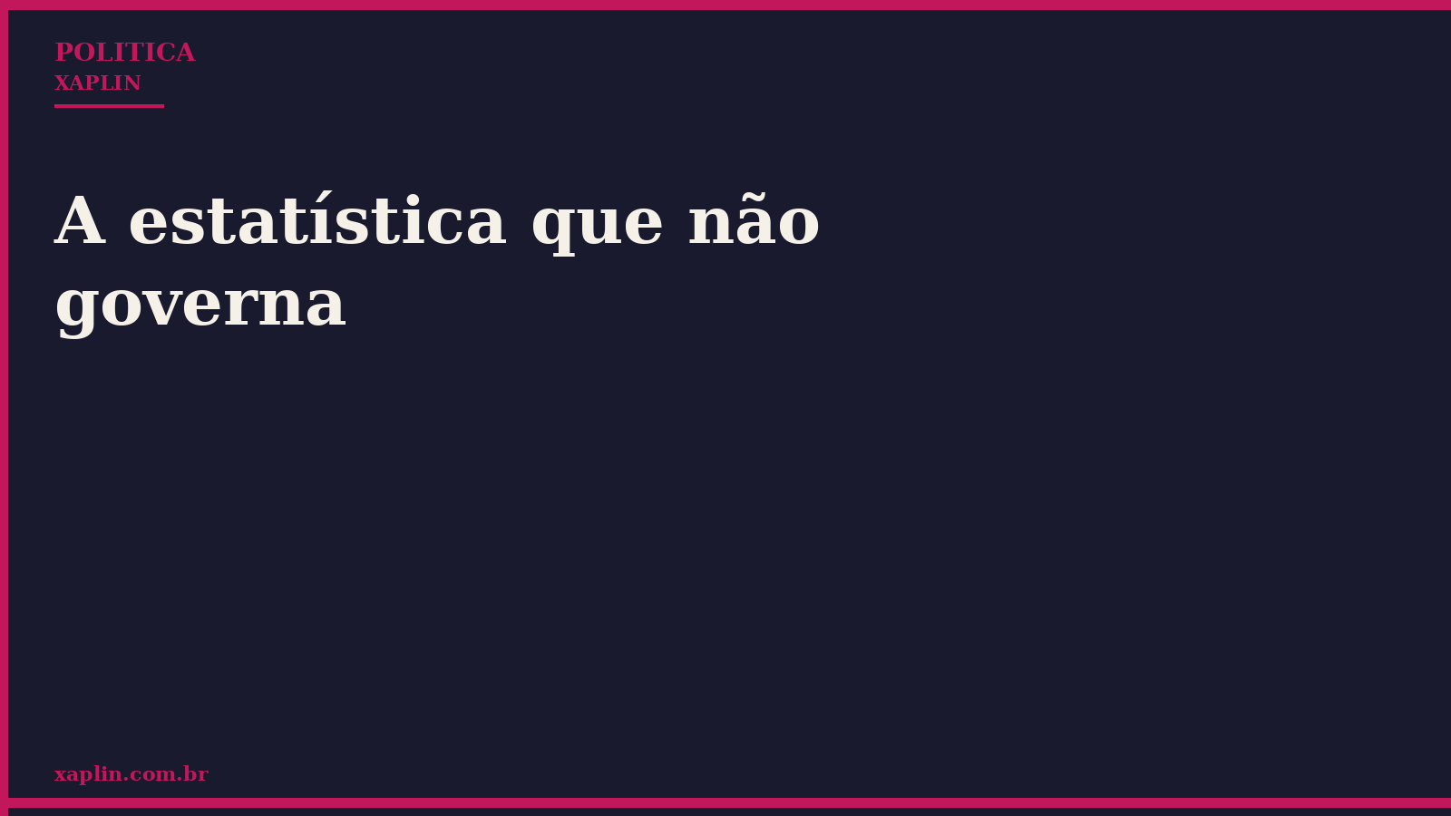 A estatística que não governa
