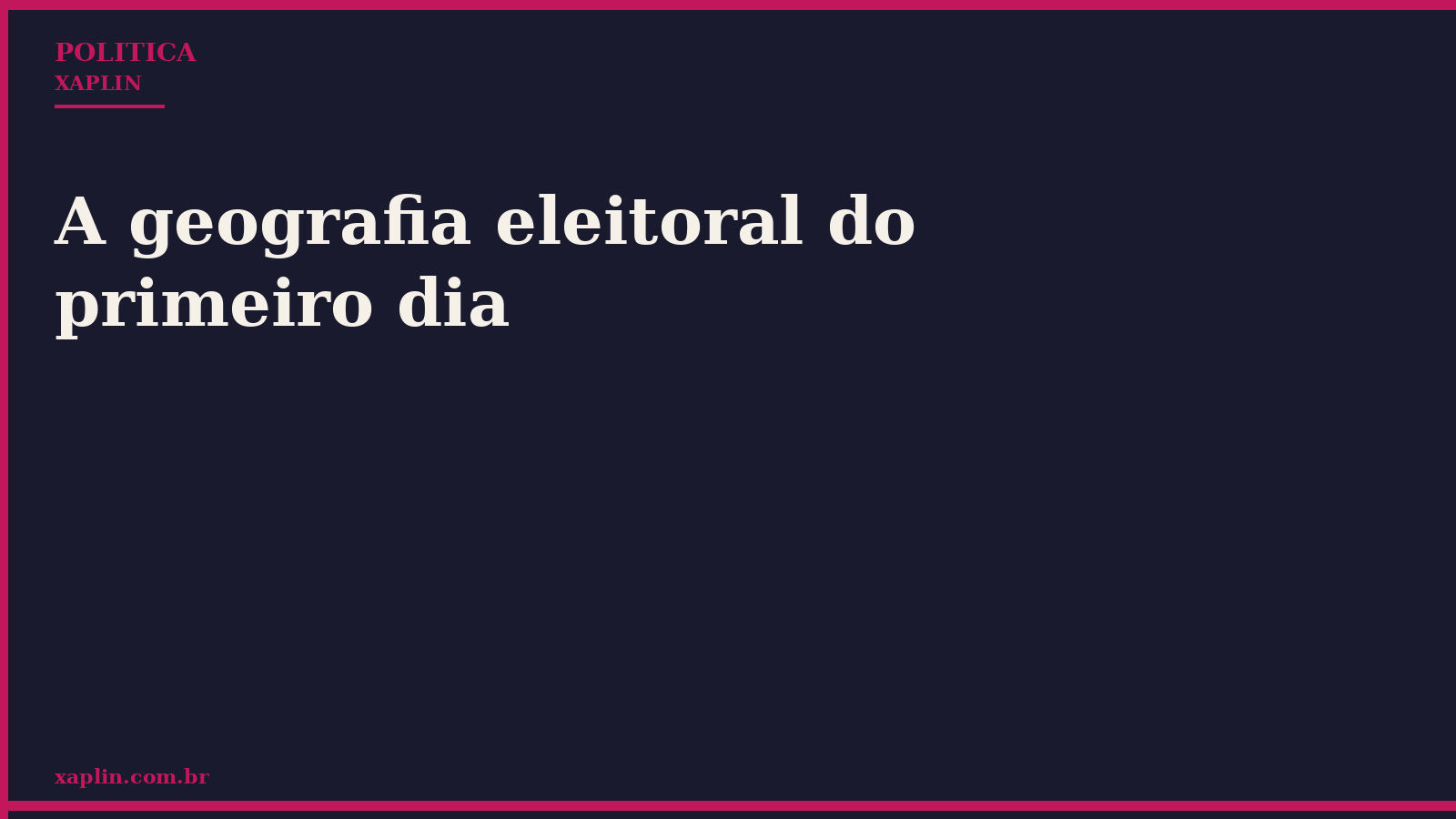 A geografia eleitoral do primeiro dia