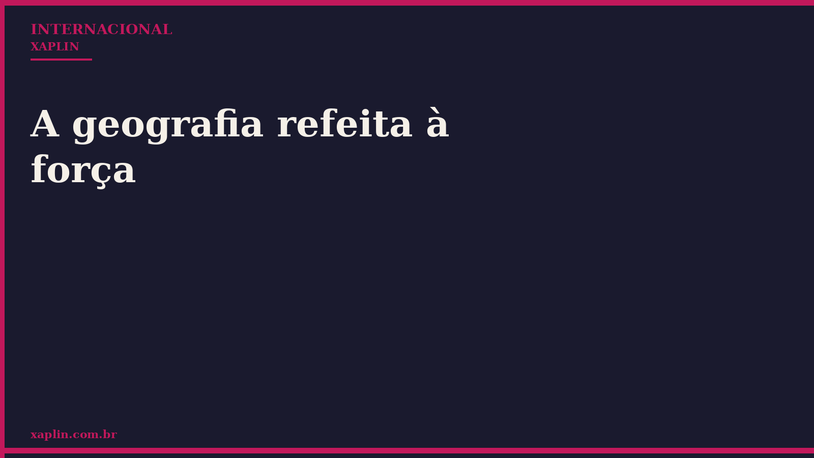 A geografia refeita à força