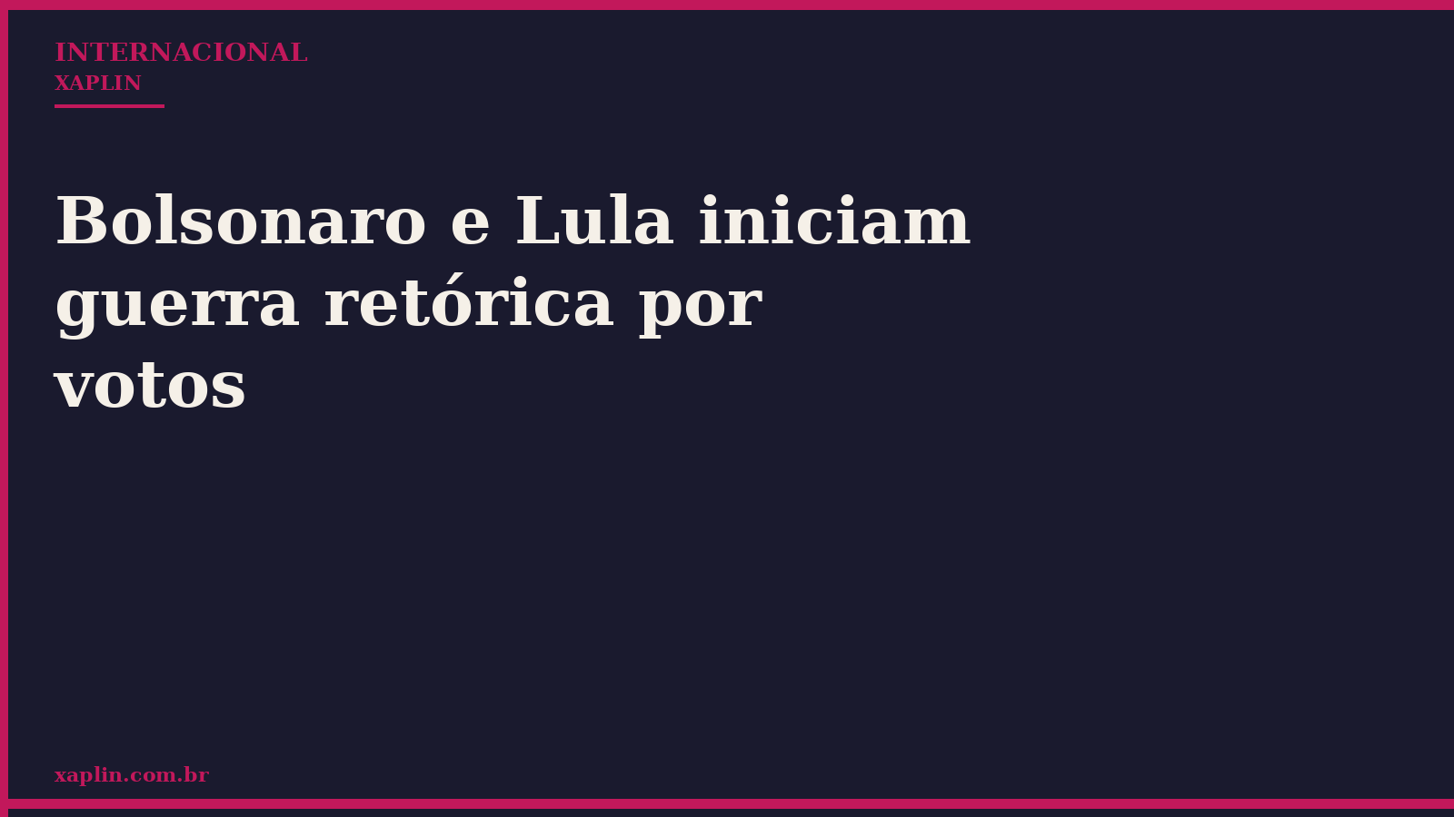 Bolsonaro e Lula iniciam guerra retórica por votos