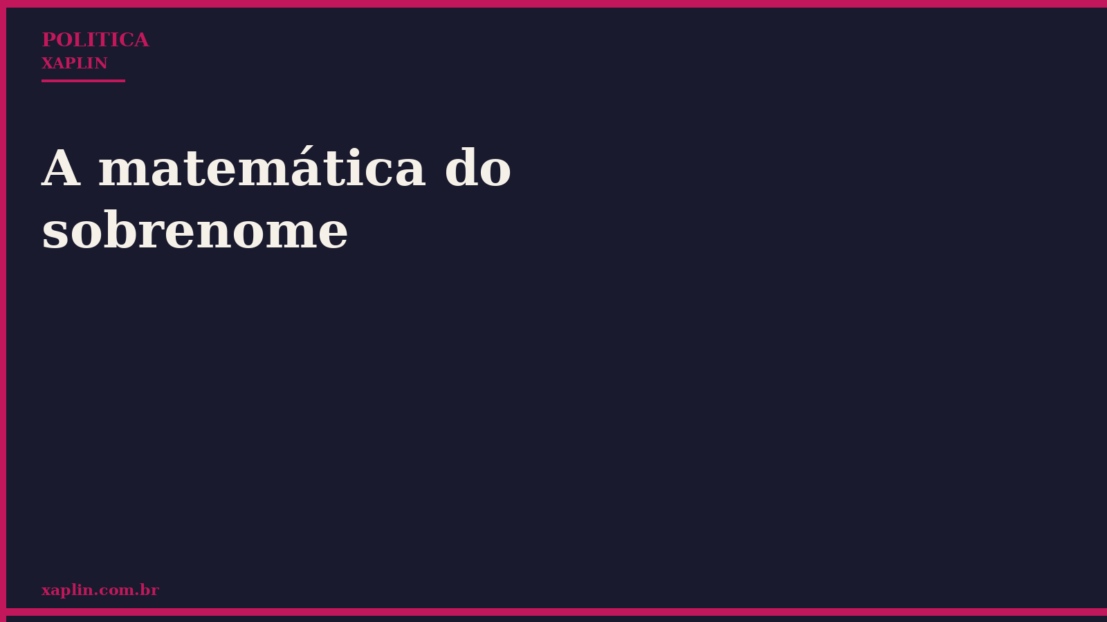 A matemática do sobrenome