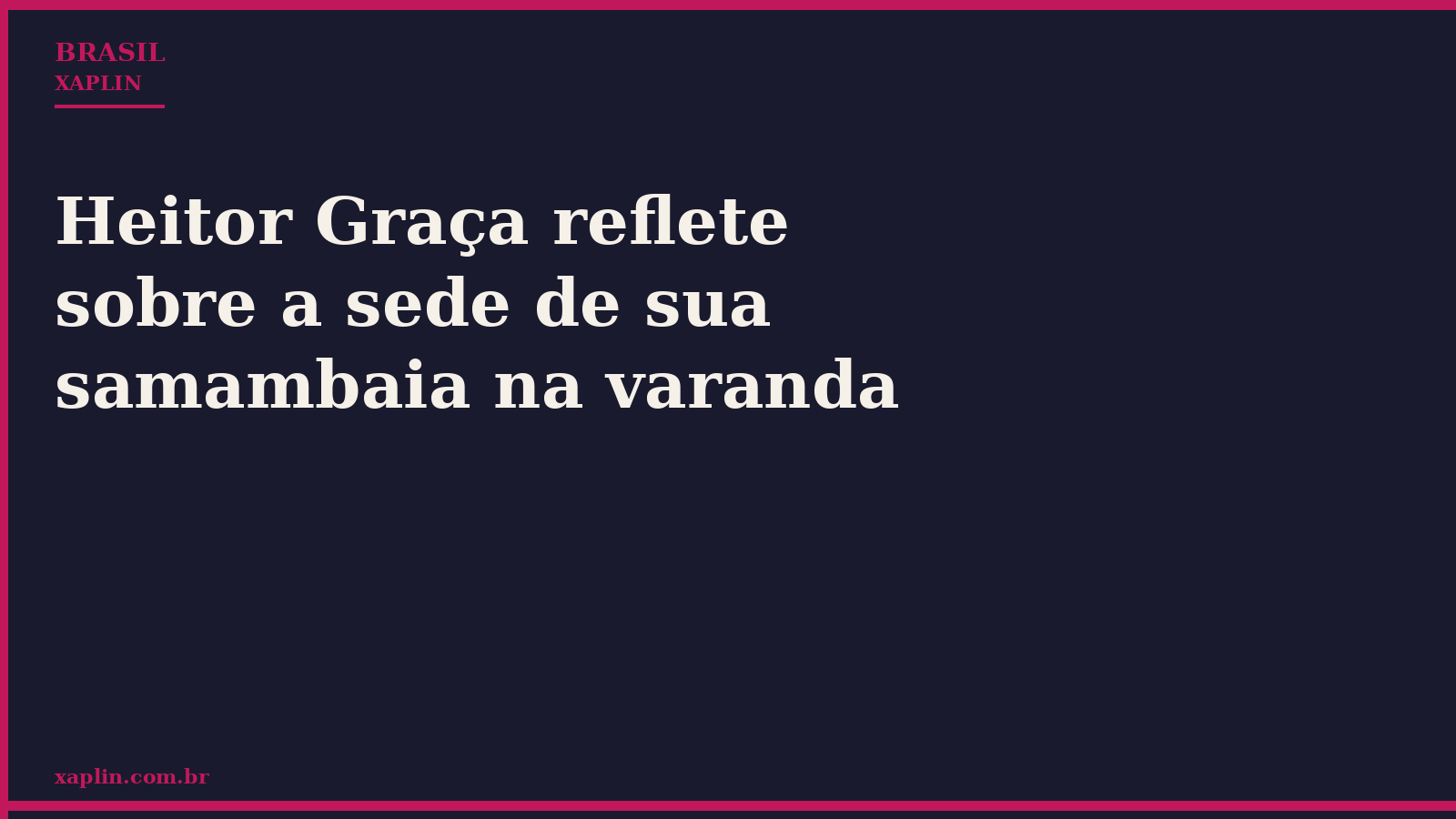 Heitor Graça reflete sobre a sede de sua samambaia na varanda