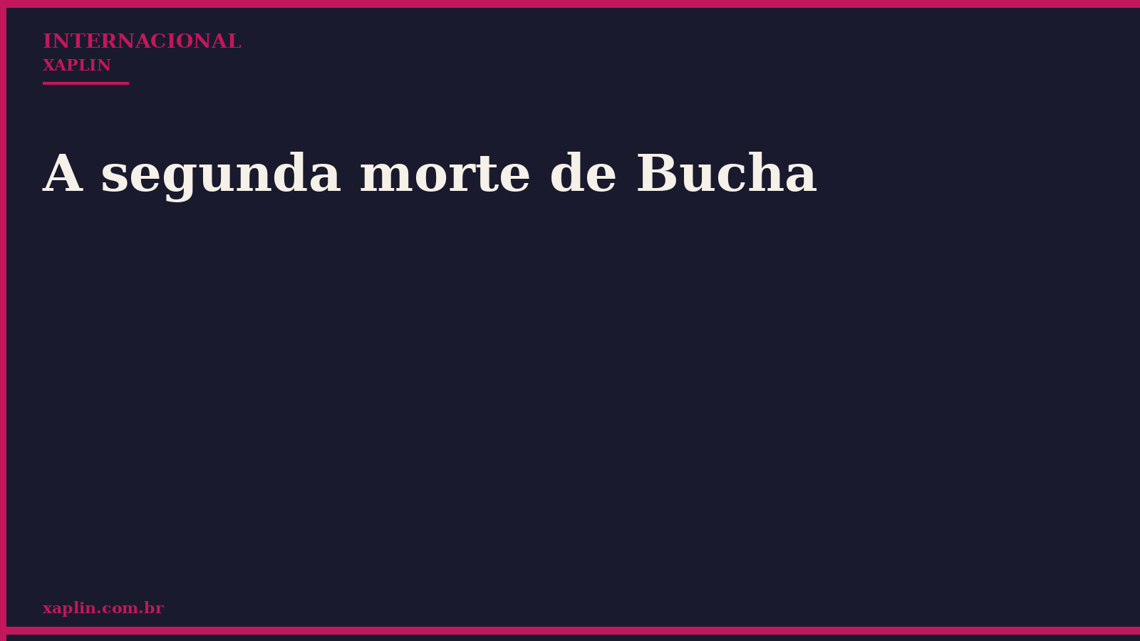 Investigação revela segunda onda de mortes em Bucha