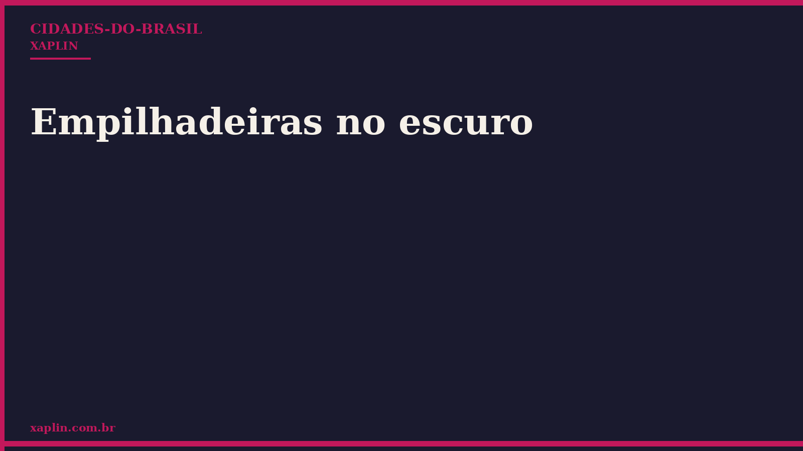 Empilhadeiras no escuro