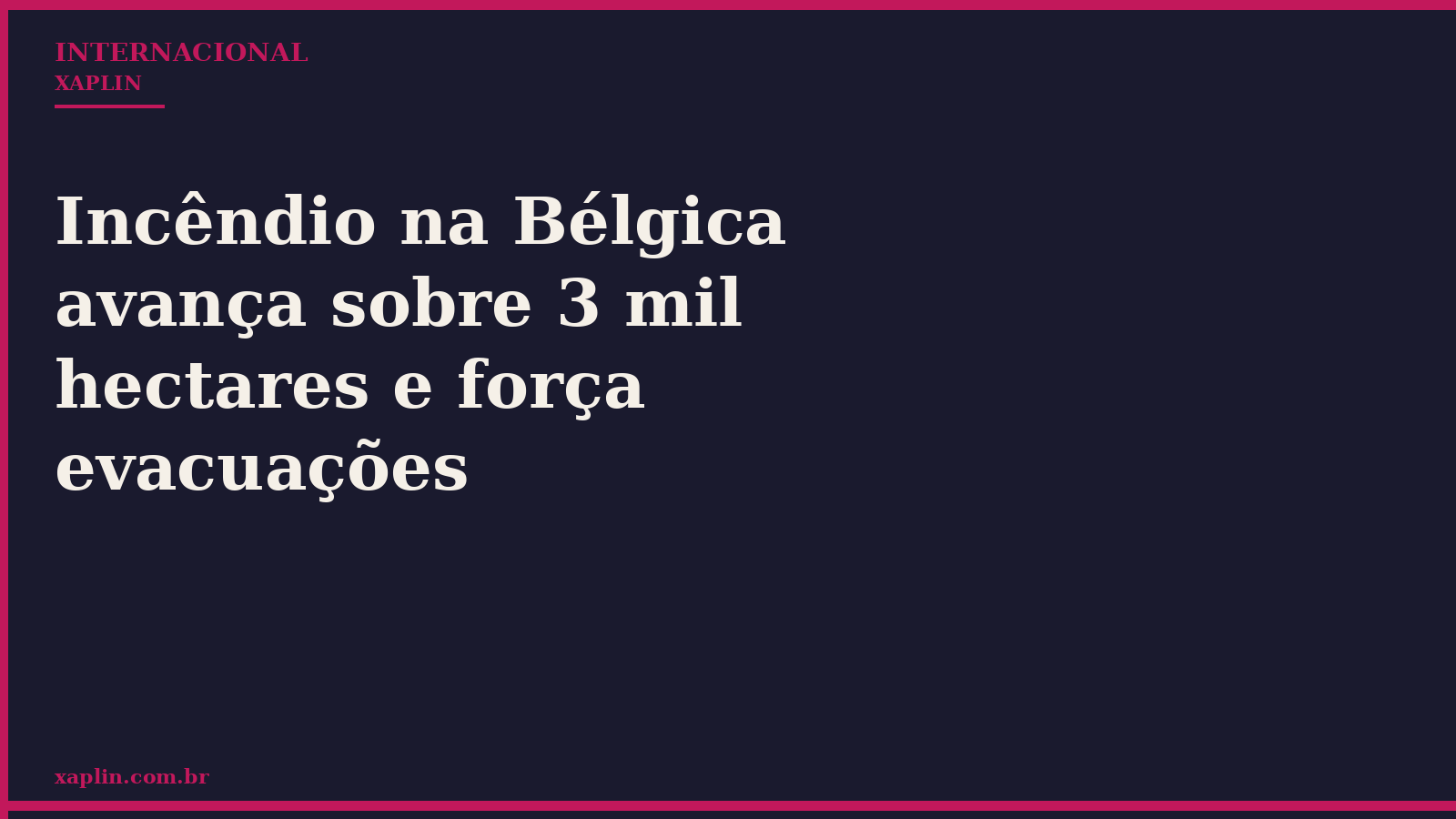 Incêndio na Bélgica avança sobre 3 mil hectares e força evacuações