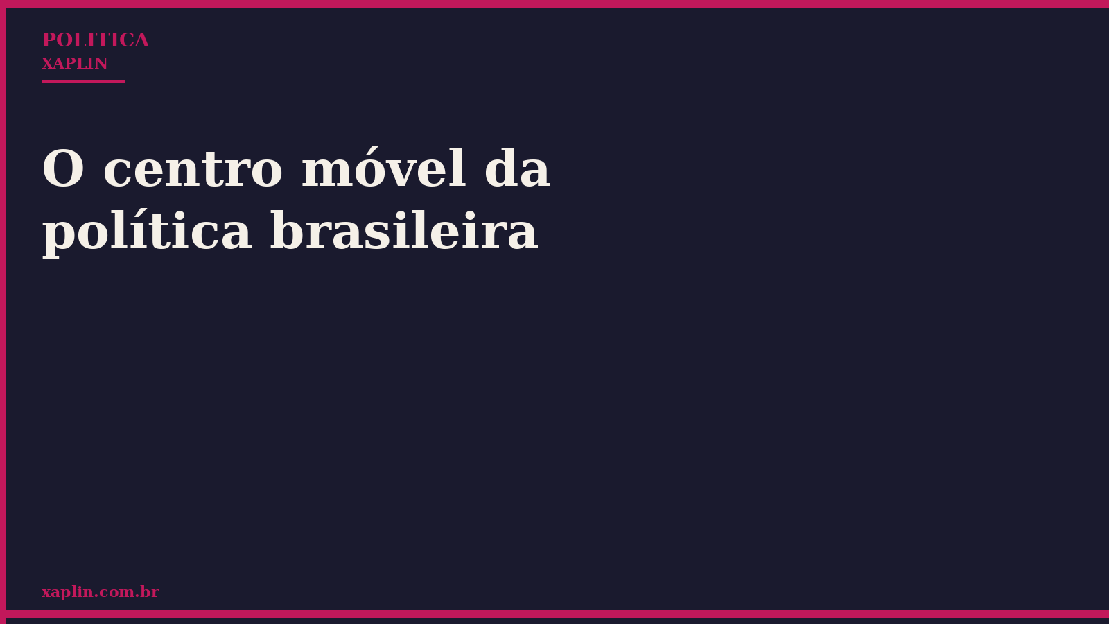 O centro móvel da política brasileira