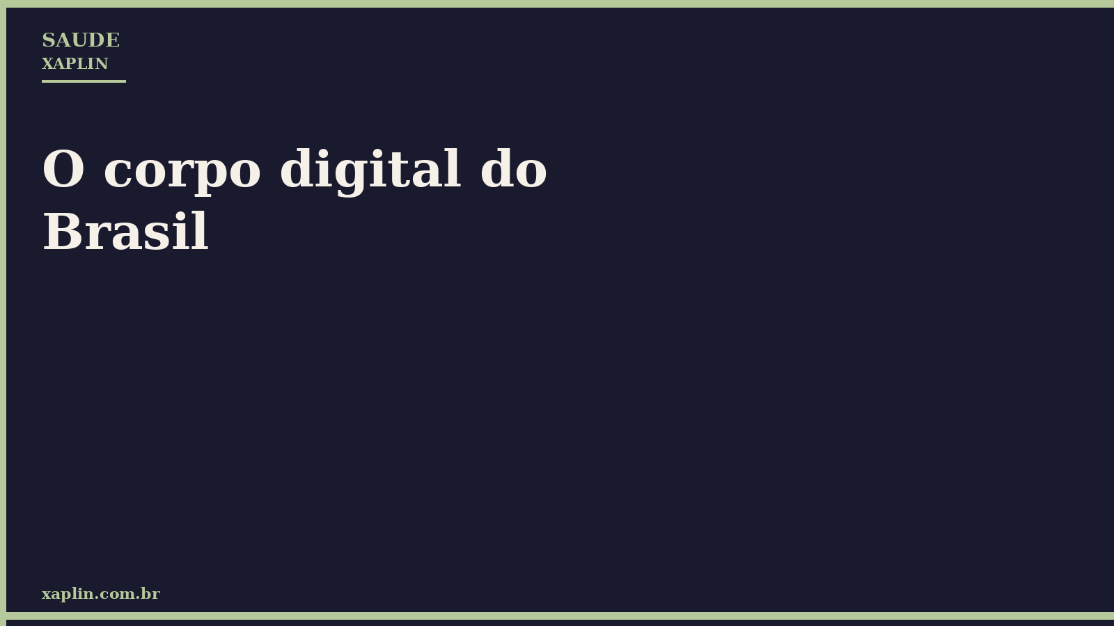 O corpo digital do Brasil