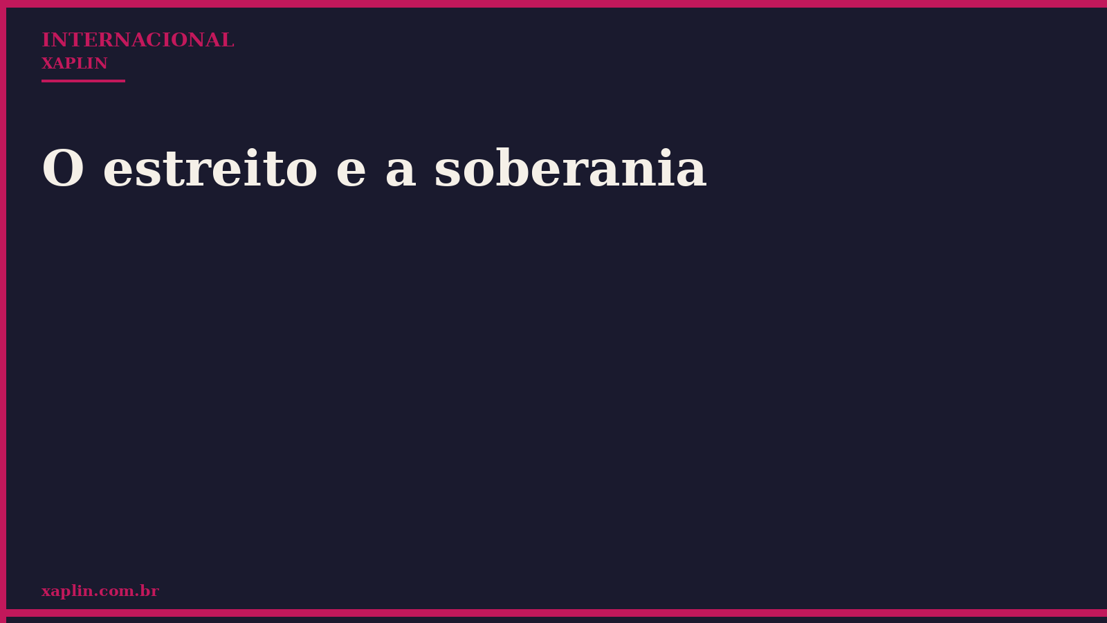 O estreito e a soberania