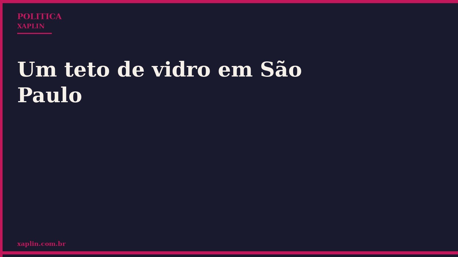 Um teto de vidro em São Paulo