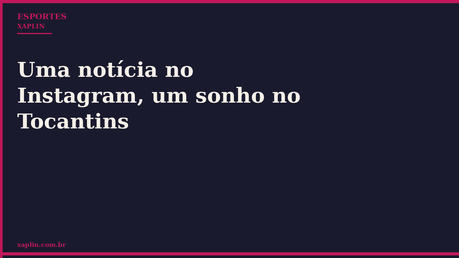 Rede social revela novo talento do futebol no Tocantins