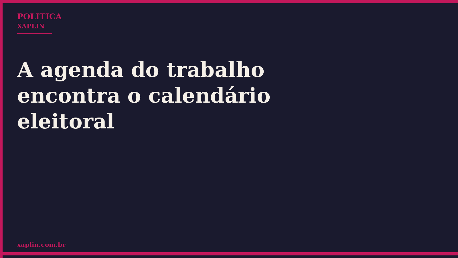 PEC da jornada de trabalho enfrenta debate eleitoral